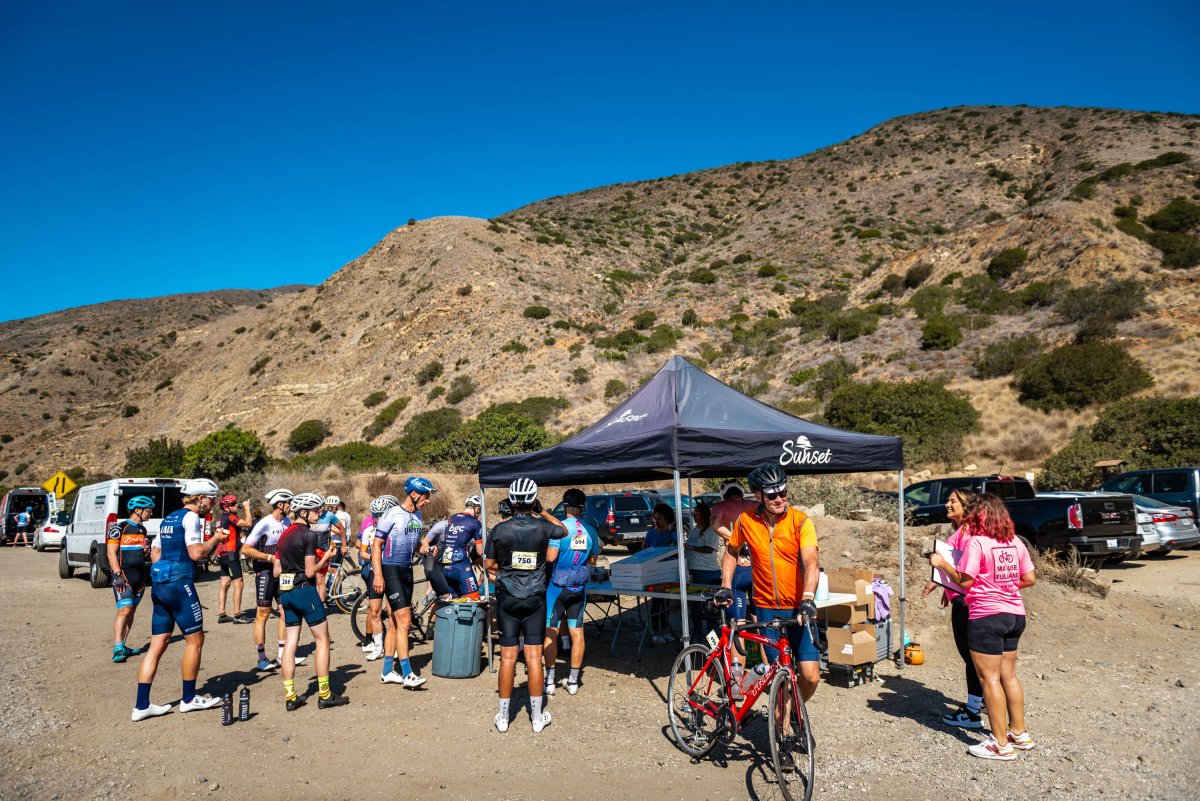 Cyclists love the aid station volunteers