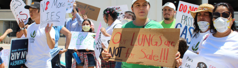 Demonstration for the right to clean air. Credit Sierra Club MyGeneration