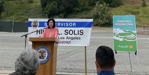 Hilda Solis speaks at Puente Hills