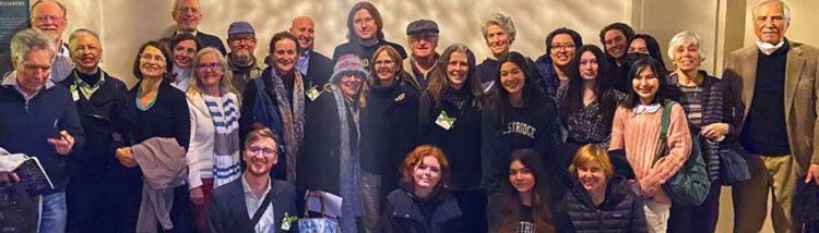 Members of the Pasadena 100 coalition outside of Council Chambers following the unanimous vote (Phot