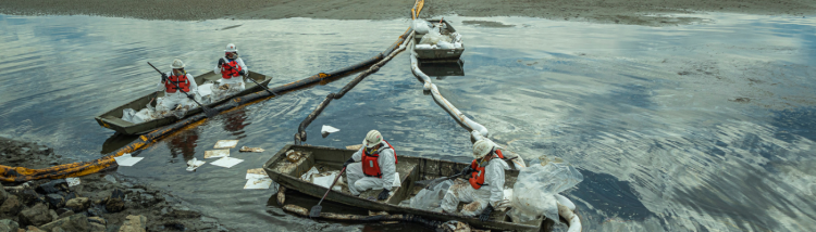 Clean up crew in the Talbert Marsh by Peter Bennett