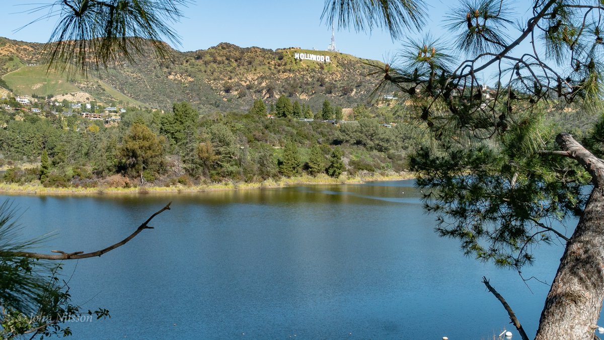 Hollywood Reservoir, Hollywood, California. A major storage area for LA's fresh water needs.