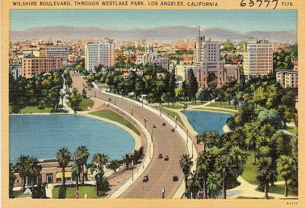 Wilshire Blvd through Westlake (MacArthur) Park, Los Angeles