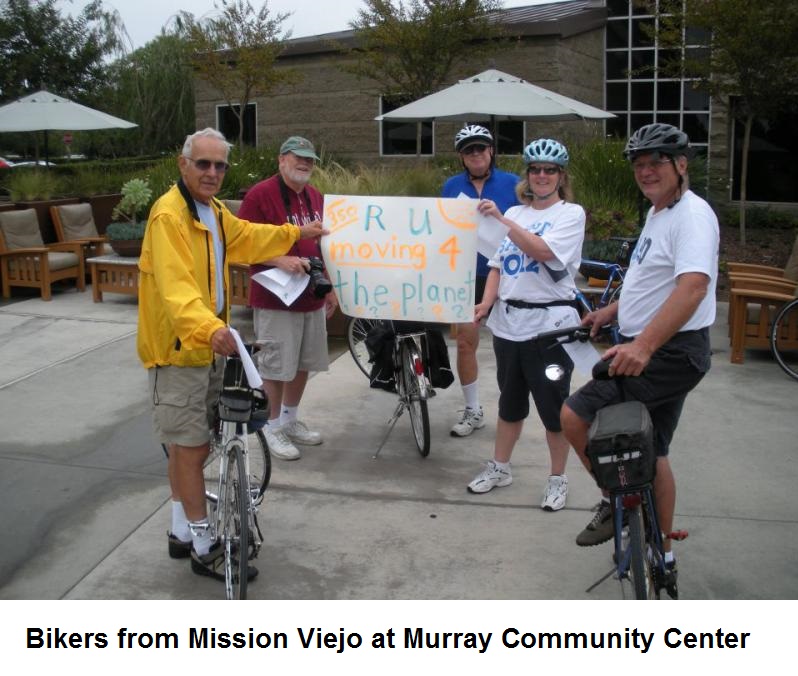 Bikers from Mission Viejo at Murray Community Center