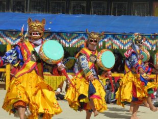 Festival Dancers in Bhutan