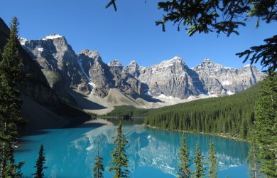 Mountains above Moraine Lake