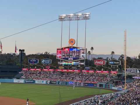 76 Logo in Dodger Stadium